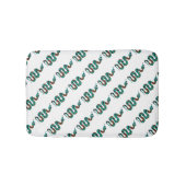 Snake Brown en Blauwgroen Print Silhouette Badmat (Voorkant)