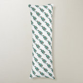 Snake Brown en Blauwgroen Print Silhouette Lichaamskussen (Voorkant Verticaal)