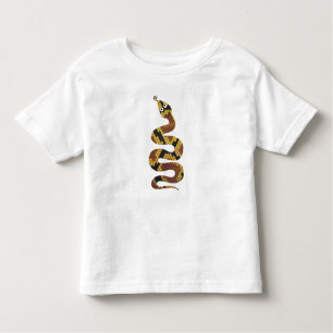 Snake Brown en Gold Print Silhouette Kinder Shirts
