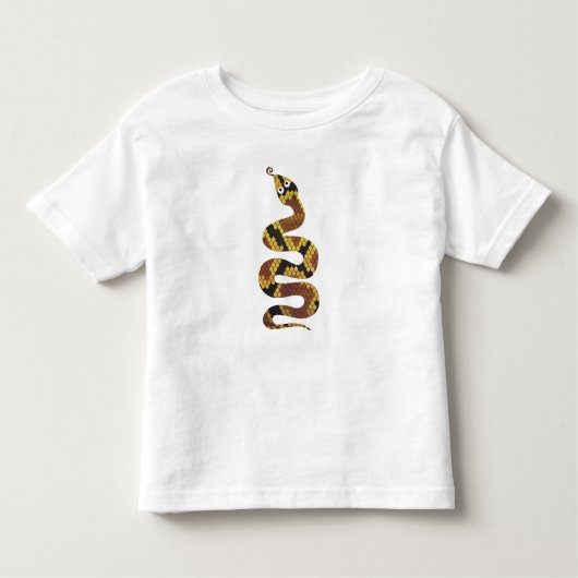 Snake Brown en Gold Print Silhouette Kinder Shirts (Voorkant)