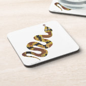 Snake Brown en Gold Silhouette Bier Onderzetter (Linkerzijde)