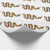 Snake Brown en Gold Silhouette Cadeaupapier (Hoek)