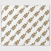 Snake Brown en Gold Silhouette Cadeaupapier (Vlak)