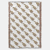 Snake Brown en Gold Silhouette Deken (Voorkant Verticaal)