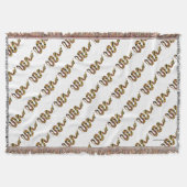 Snake Brown en Gold Silhouette Deken (Voorkant)