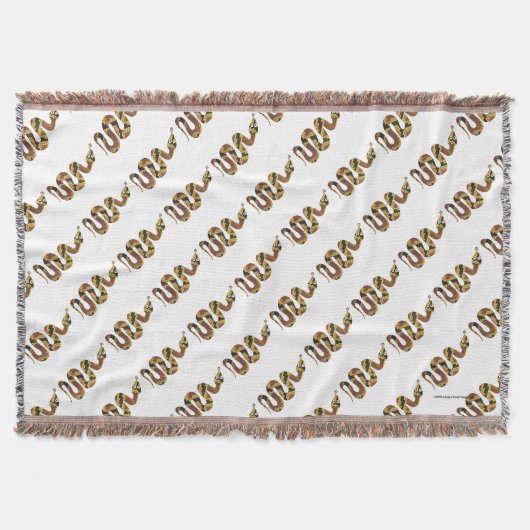 Snake Brown en Gold Silhouette Deken (Voorkant)