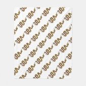 Snake Brown en Gold Silhouette Fleece Deken (Voorkant)