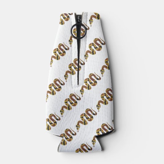 Snake Brown en Gold Silhouette Flesjeskoeler (Achterkant)