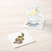 Snake Brown en Gold Silhouette Kartonnen Onderzetters (Insitu)