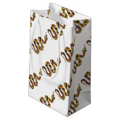 Snake Brown en Gold Silhouette Klein Cadeauzakje (Achterkant Gekanteld)