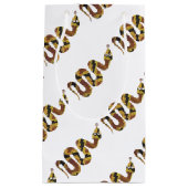 Snake Brown en Gold Silhouette Klein Cadeauzakje (Voorkant)