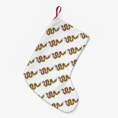 Snake Brown en Gold Silhouette Kleine Kerstsok (Voorkant (Hangend))