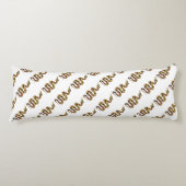 Snake Brown en Gold Silhouette Lichaamskussen (Voorkant)