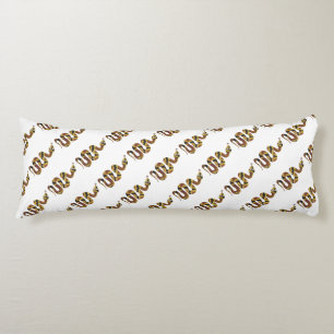 Snake Brown en Gold Silhouette Lichaamskussen