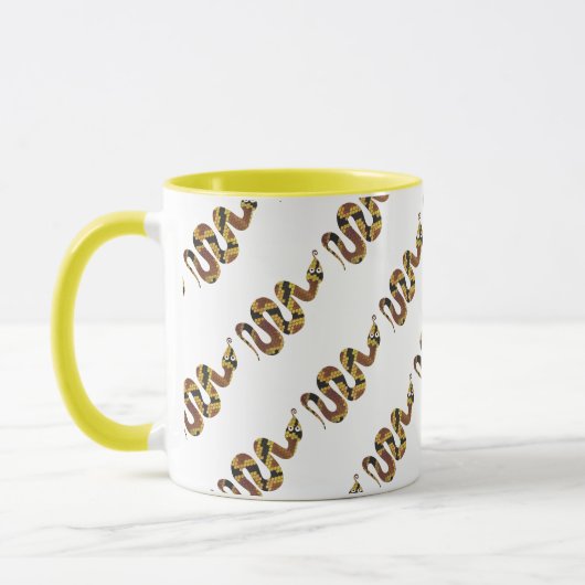 Snake Brown en Gold Silhouette Mok (Links)