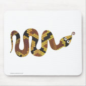 Snake Brown en Gold Silhouette Muismat (Voorkant)