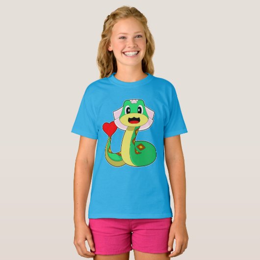 Snake Bruid Hart Wedding T-shirt (Voorkant volledig)