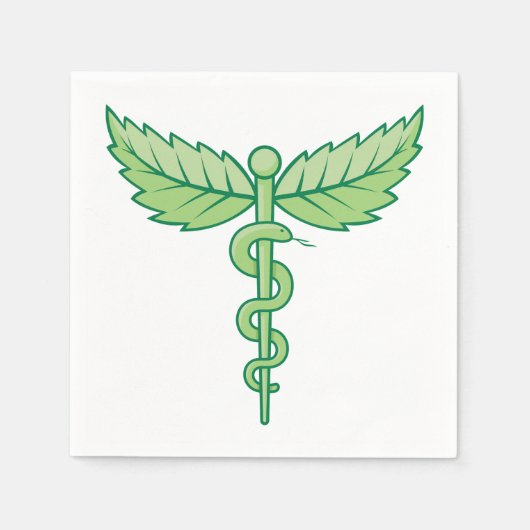 Snake Caduceus Papieren servetten (Voorkant)