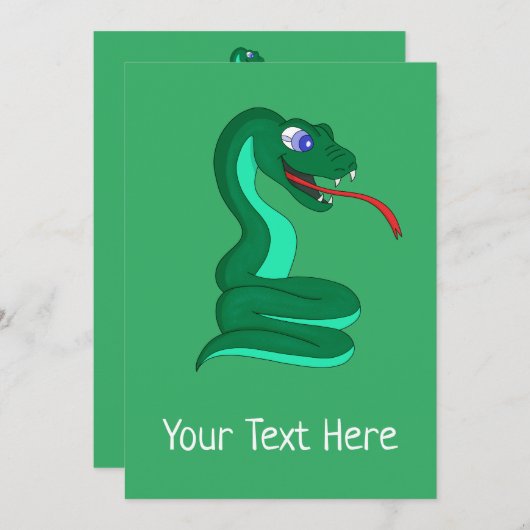 Snake Card Feestdagenkaart (Voorkant / Achterkant)