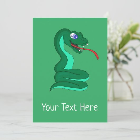Snake Card Feestdagenkaart (Staand voorkant)