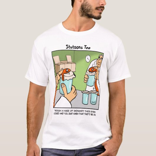 Snake Cartoon-Melkend de slang T-shirt (Voorkant)