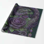Snake Celtic Knot Paars Cadeaupapier (Uitgerold)