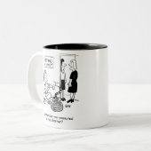 Snake Charmer bij het Dating Agency Tweekleurige Koffiemok (Voorkant links)