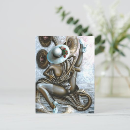 Snake charmer briefkaart (Staand voorkant)