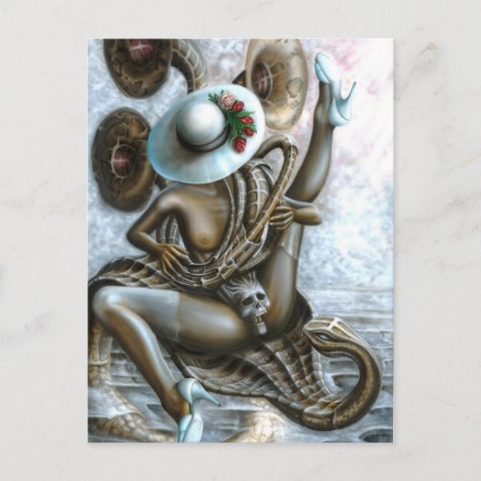 Snake charmer briefkaart (Voorkant)