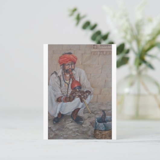 Snake Charmer, Jaipuir Briefkaart (Staand voorkant)