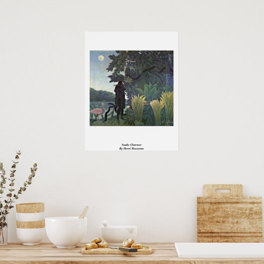 Snake Charmer van Henri Rousseau Poster (Keuken)
