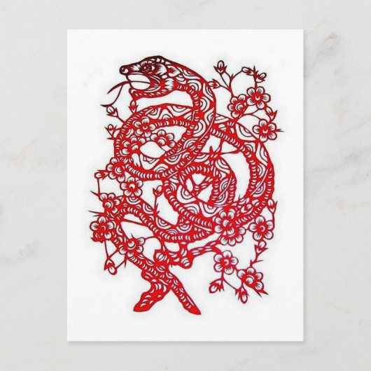 Snake-Chinese Zodiac Briefkaart (Voorkant)