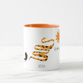 Snake Chinese Zodiac Year Monogram Fun Kinder Cute Mok (Midden)