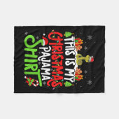 Snake Christmas Pajama Shirt Snake Lover  Fleece Deken (Voorkant (Horizontaal))