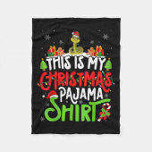 Snake Christmas Pajama Shirt Snake Lover  Fleece Deken (Voorkant)