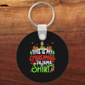 Snake Christmas Pajama Shirt Snake Lover  Sleutelhanger (Voorkant)