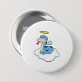 Snake Cloud Angel Ronde Button 7,6 Cm (Voorkant /achterkant)