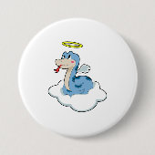 Snake Cloud Angel Ronde Button 7,6 Cm (Voorkant)