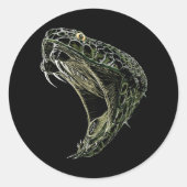 Snake Cobra kunst Sticker (Voorkant)