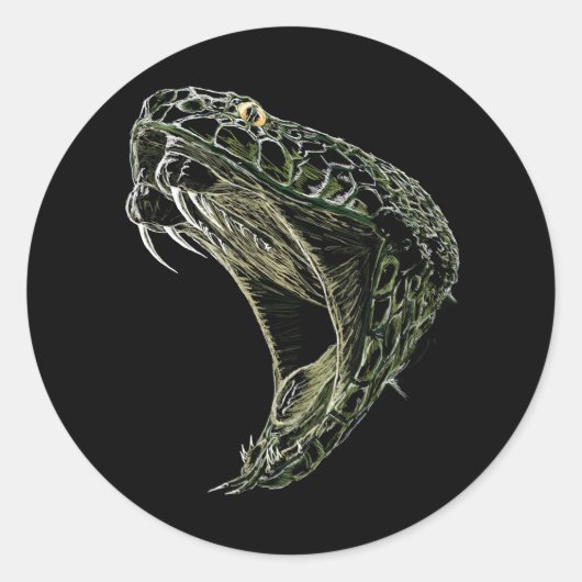 Snake Cobra kunst Sticker (Voorkant)