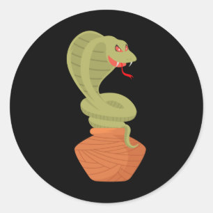 Snake Cobra maakt huisdier reptielencadeau Ronde Sticker