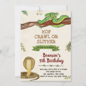 Snake cobra verjaardagsuitnodiging kaart (Voorkant)