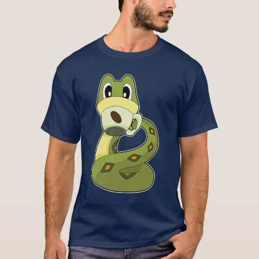 Snake Coffee Cup T-shirt (Voorkant)