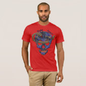 Snake Coiled rond Skull Thru Eyes - Personeel T-shirt (Voorkant volledig)
