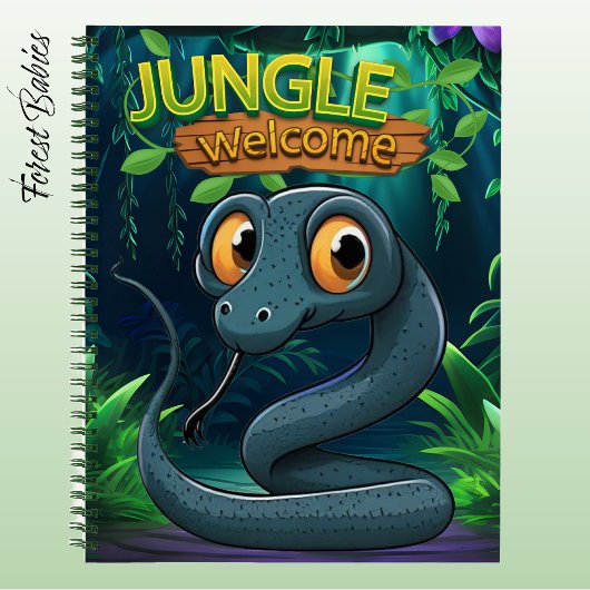 Snake Cute reptile Jungle Welcome Serpent Design🐍 Notitieboek