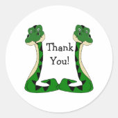 Snake Design Hartelijk dank Ronde Sticker (Voorkant)
