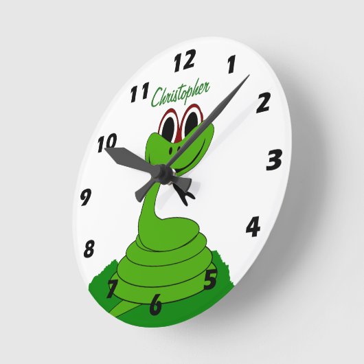 Snake Design Personalised Ronde Klok (Hoek)