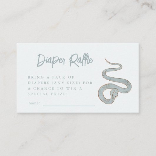 Snake Diaper Raffle Ticket Informatiekaartje (Voorkant)