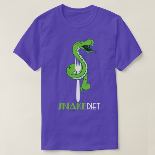 Snake Diet Funny Reptile slang outfit T-shirt (Design voorkant)
