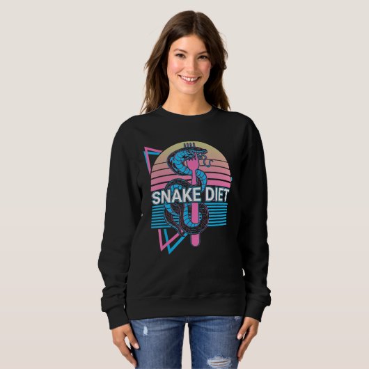 Snake Diet Snake Lover Retro Trui (Voorkant volledig)